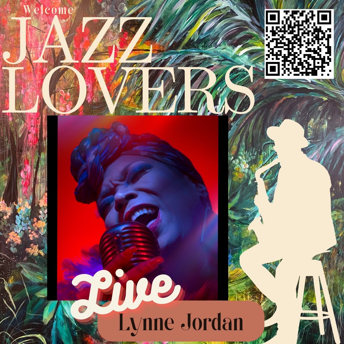 Use Code JAZZLUV and tix are $5 Live JAZZ featuring Lynne Jordan - $10 Advanced -$15 at the door